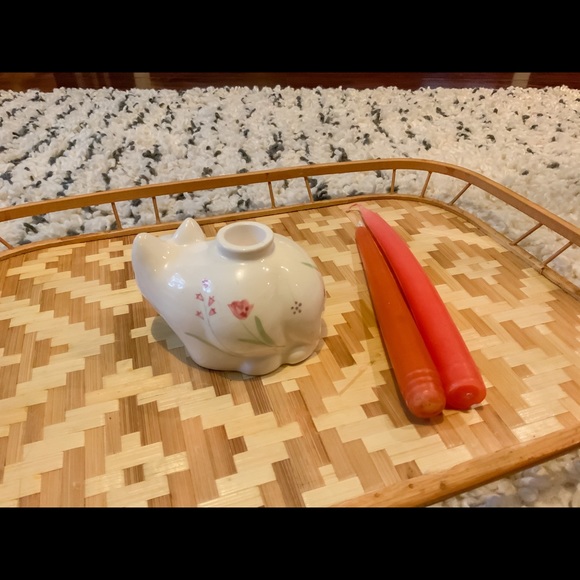 Adorable Vintage Porcelain Cat Candlestick Holder - Picture 3 of 8